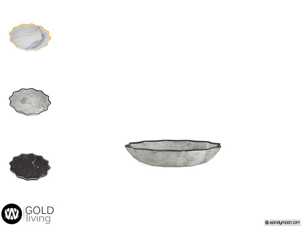 Sims 4 — Gold Bowl by wondymoon — - Gold Living - Bowl - Wondymoon|TSR - Creations'2018