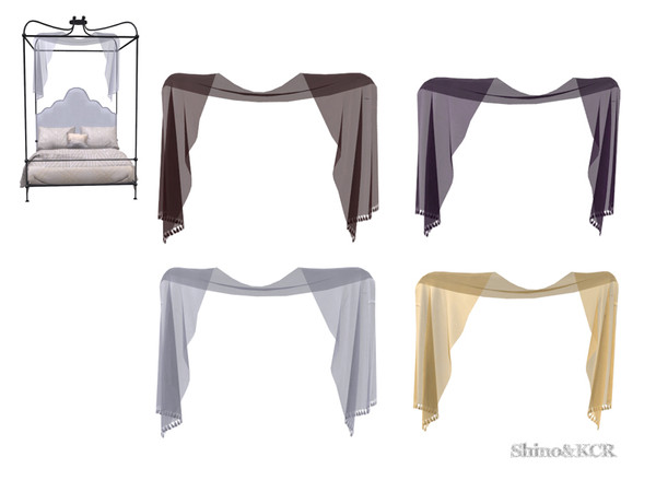 Sims 4 — Bedroom Liz - Bed Curtain by ShinoKCR — Textures matching the Liz Series in Sculptures updated on Nov. 27 for