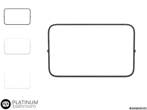 Sims 4 — Platinum Mirror by wondymoon — - Platinum Bathroom - Mirror - Wondymoon|TSR - Creations'2018