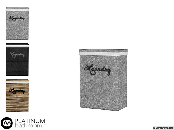 Sims 4 — Platinum Loundry Box by wondymoon — - Platinum Bathroom - Loundry Box - Wondymoon|TSR - Creations'2018