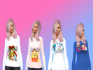 Sims 4 — Pokemom Christmas by pandapops24 — 4 recolours of base game long sleeve top. Pokemon Xmas themed. 