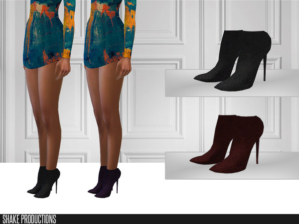 Sims 4 — ShakeProductions 204 - High Heels by ShakeProductions — High Heels Boots Leather Handpainted 6 Colors New Mesh