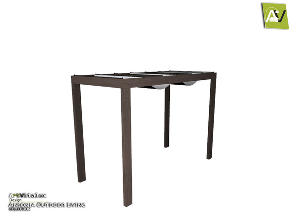 Sims 4 — Ansonia Awning With Wavy Fabric Quadruple by ArtVitalex — - Ansonia Awning With Wavy Fabric Quadruple -