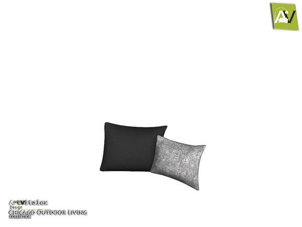 Sims 3 — Chicago Seat Pillow Binary by ArtVitalex — - Chicago Seat Pillow Binary - ArtVitalex@TSR, Dec 2018
