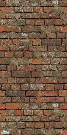 Sims 2 — Old Brick_Tattered by debitcard — A mix of old tattered and used bricks with cement fillings.