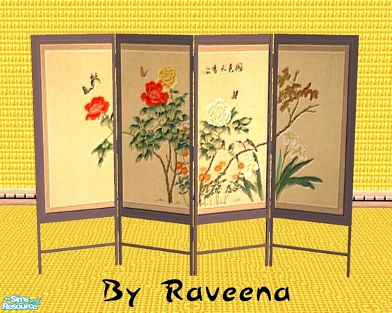 Sims 2 — Decorative Room Screens - Oriental by Raveena — You will need Windkeeper's mesh for this object to work in your