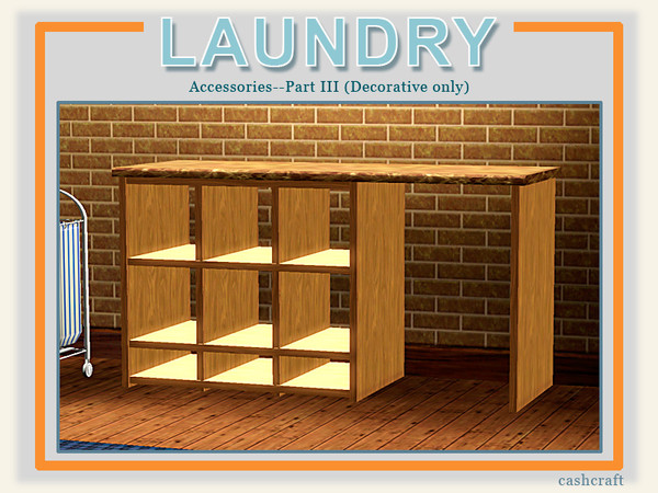 Sims 3 — Modern Laundry Organizer Unit by Cashcraft — A laundry organizer with lots of storage space to store laundry