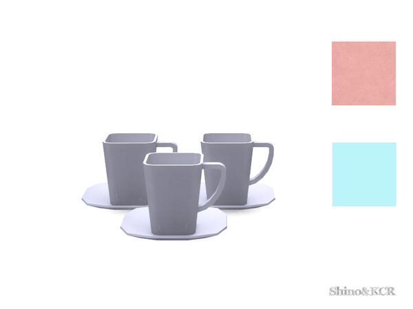 Sims 4 — Dining Liz Dishes - Cup x 3 by ShinoKCR — Final Set of the Liz Series in Clutter