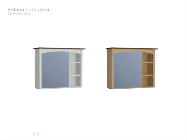 Sims 4 — [Milana bathroom] - wall mirror with shelves by Severinka_ — Wall mirror with shelves From the set 'Milana