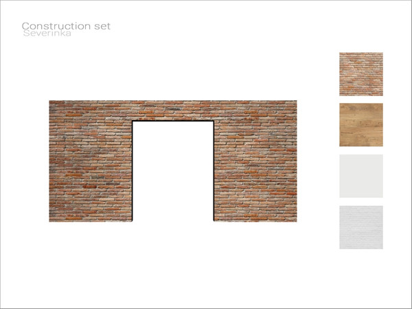 Sims 4 — [Construction set] - SW false wall v1 by Severinka_ — False wall v1 for SHORT WALLS From the set 'Construction