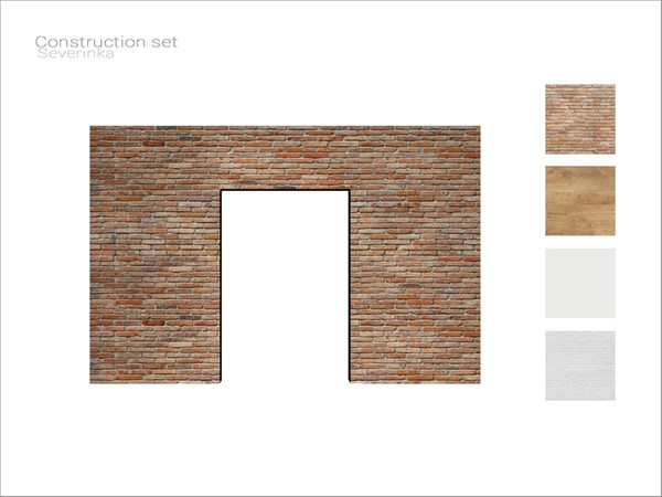 Sims 4 — [Construction set] - MW false wall v1 by Severinka_ — False wall v1 for MIDDLE WALLS From the set 'Construction