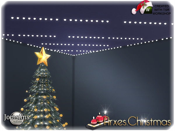 Sims 4 — Arxes christmas living light for ceiling area floor lamp by jomsims — Arxes christmas living light for ceiling