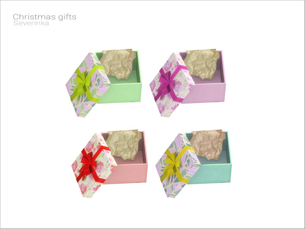 Sims 4 — [Christmas gifts 2018] - open gift box 01 by Severinka_ — Open gift box 01 From the set 'Cristmas gifts 2018'