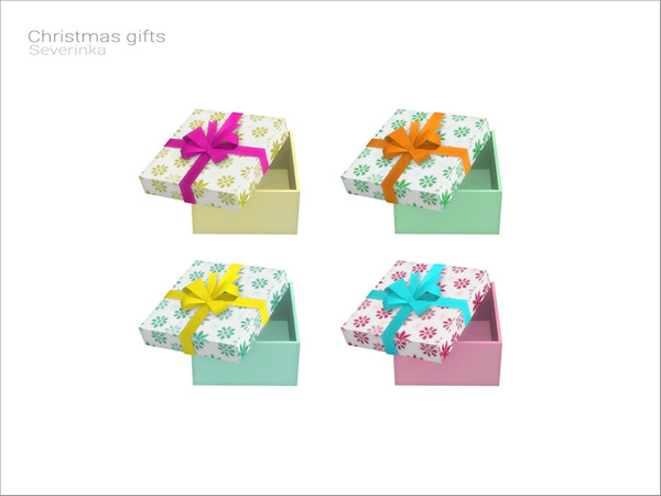 Sims 4 — [Christmas gifts 2018] - open gift box 02 by Severinka_ — Open gift box 02 From the set 'Cristmas gifts 2018'