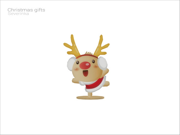 Sims 4 — [Christmas gifts 2018] - deer 02 by Severinka_ — Christmas deer statue 02 From the set 'Cristmas gifts 2018'
