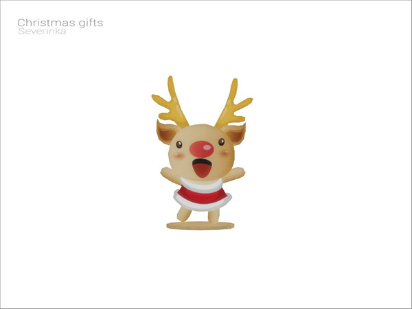 Sims 4 — [Christmas gifts 2018] - deer 03 by Severinka_ — Christmas deer statue 03 From the set 'Cristmas gifts 2018'