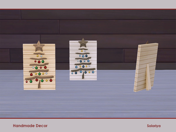 Sims 4 — Handmade Decor. Tree in a Frame, v1 by soloriya — Holidays tree in a frame. Part of Handmade Decor set. 2 color