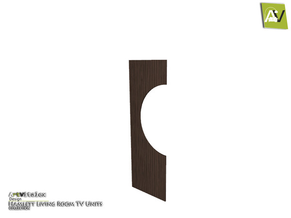 Sims 3 — Hamlett Wall Panel Left Cutting Semicircle by ArtVitalex — - Hamlett Wall Panel Left Cutting Semicircle -