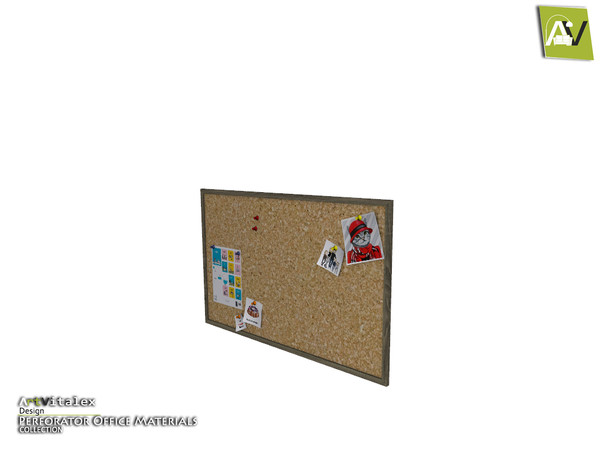 Sims 4 — Perforator Cork Board by ArtVitalex — - Perforator Cork Board - ArtVitalex@TSR, Jan 2019
