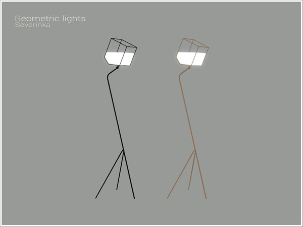 Sims 4 — [Geometric lights] - floor lamp 02 by Severinka_ — Floor geometric lamp v02 Loft style From the set 'Geometric