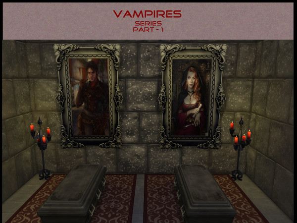 Sims 4 — Vampire Series Part 1-REQUIRES VAMPIRES by megsimple2 — These prints are for tall walls. The frame is a new mesh