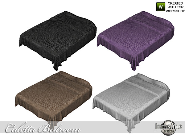 Sims 4 — caletta blanket bed by jomsims — caletta blanket bed