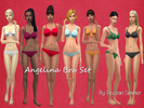 Sims 4 — Angelina Bra Set by PisceanSimmer — Original bra set by me. 25 Swatches. Base game compatible. For females only.