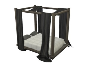 Sims 4 — Wyndal Double Bed by sim_man123 — A large canopy-style double bed, as part of my Wyndal Bedroom. 