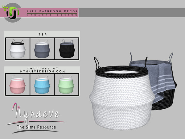 Sims 4 — Kala Bathroom - Basket by NynaeveDesign — Kala Bathroom - Basket Located in Decor - Miscellaneous Price: 147