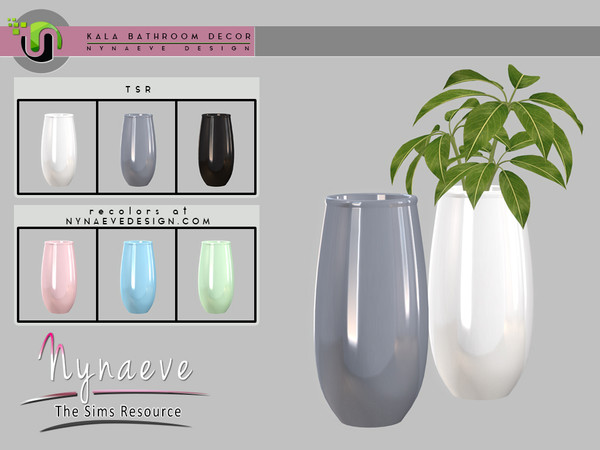 Sims 4 — Kala Bathroom - Vase by NynaeveDesign — Kala Bathroom - Vase Located in Decor - Miscellaneous Price: 147 Tiles: