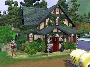 Sims 3 — Le Chalet Fleuri no CC by sgK452 — Nestled in the Forrest of Hidden Springs this Chalet for a couple is ideal