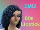 Sims 4 — 80s Lipstick by emil7747 — 80s style colour lipstick -10 colour -Bright -yellow , pink , light purple ,dark