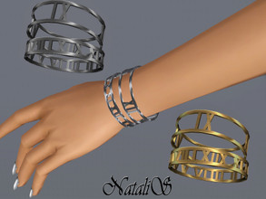 Sims 3 — NataliS TS3 Roman numeral bracelet  by Natalis — Roman numeral bracelets. FT-FA-FE.