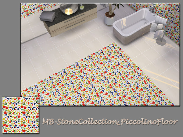 Sims 4 — MB-StoneCollection_PiccolinoFloor by matomibotaki — MB-StoneCollection_PiccolinoFloor, part of the colorful,