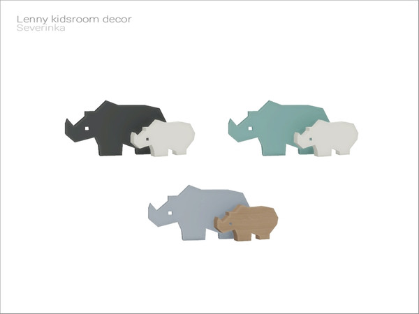 Sims 4 — [Lenny kidsroom] - Rhinos deco by Severinka_ — Rhinos deco (decor) From the set 'Lenny kidsroom decor' Build /