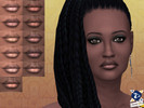 Sims 4 — Natural Lipstick / Lipgloss for Dark skintones by lilotea2 — I like EA's lipgloss with shine/specular map, but I