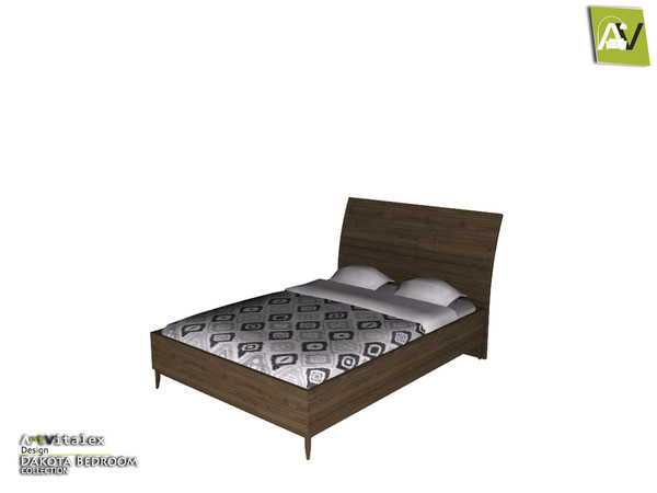 Sims 4 — Dakota Bed by ArtVitalex — - Dakota Bed - ArtVitalex@TSR, Jan 2019