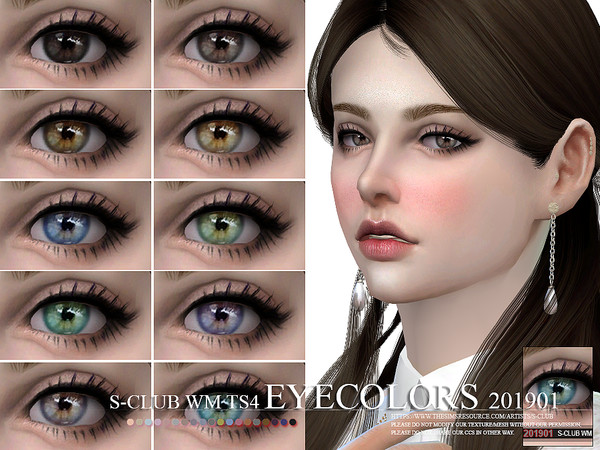 Sims 4 — S-Club WM ts4 Eyecolors 201901  by S-Club — Eyecolors, 12 swatches, hope you like, thank you.