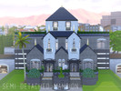 Sims 4 — Semi-Detached Modern Family Mansion (NO CC) by CandanceLakes2 — Are you making your way to the top of the