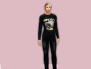 Sims 4 — David's Vlog Merch Male by holxsims — black long sleeve David's Vlog merch 