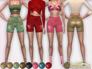 Sims 4 — Shining Cycling Shorts by Harmonia — 9 color Please do not use my textures. Please do not re-upload. Please
