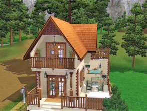 Sims 3 — Small Chalet no CC by sgK452 — A simple house for a young couple, this small house furnished, comfortable and