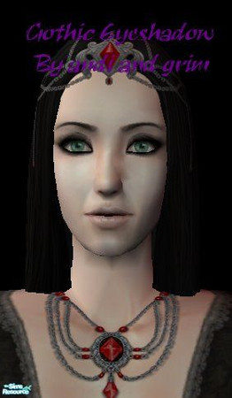 Sims 2 — Gothic Makeup, Set 2 - Eyeshadow by andi and grim — This is a black eye shadow, it is part of a makeup set but