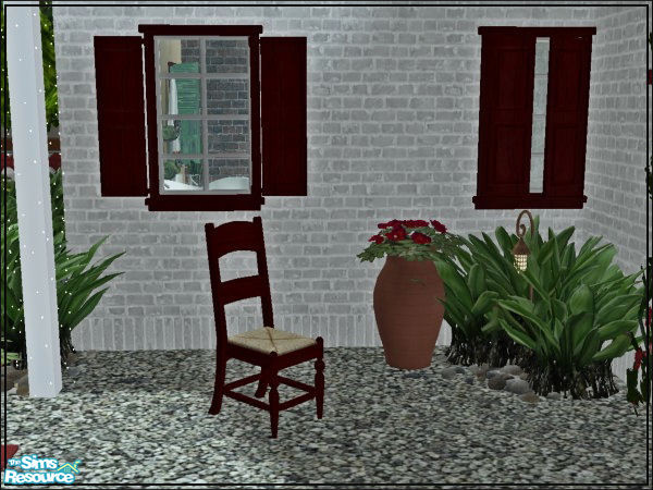 Sims 2 — Grecian Courtyard in Red - Chair by ~Monica~ — Enjoy ;)