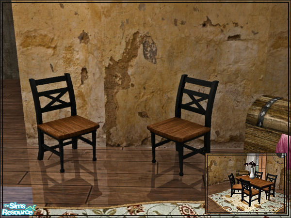 Sims 2 — Veral Dining in Black - Chair by ~Monica~ — Enjoy ;)