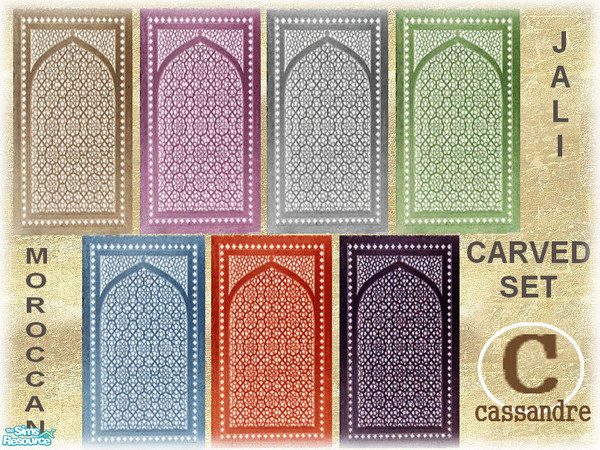 Sims 2 — Moroccan Moucharabieh set by kibanahnah — An other Moroccan set by me! They were made to fit anywhere, from the