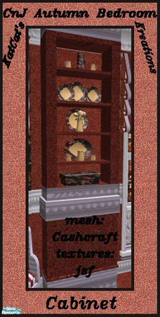 Sims 2 — CnJ Autumn Bedroom - Cabinet by KatCat — Recolor of Cashcraft\'s \"Vintage Charm Bedroom - Cabinet