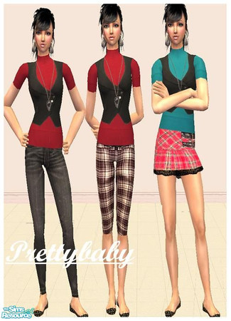 Sims 2 — af set by pretty_baby — 3 outfits for your adult simmie. no mesh needed. enjoy!!
