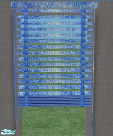 Sims 2 — Louisiana Bathroom - Blinds by Riverwillows — Lovely recolor of Caravan Sims Louisiana Bathroom, in rich azure