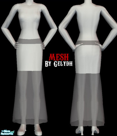 Sims 2 — MESH - Mermaid Taffeta Dress for Adult Females (REA18)  by gelydh — New full-body mesh for adult females with